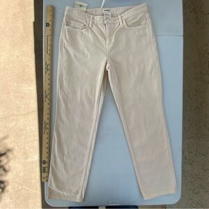 L'AGENCE Marjorie Straight Leg Oat Cream Jeans size 29